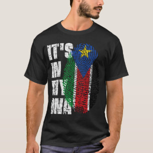 それは私のDNA南スーダン国旗の男の子の女の子ギフトにある Tシャツ