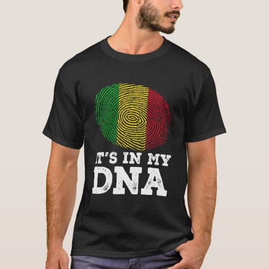 それは私のDna指紋マリ国旗の愛国心にある Tシャツ (正面)