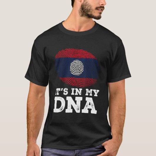 それは私のDna指紋ラオス国旗の愛国心にある Tシャツ (正面)
