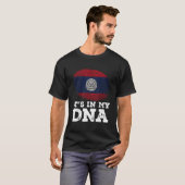 それは私のDna指紋ラオス国旗の愛国心にある Tシャツ (正面フル)