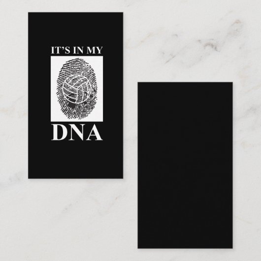 それは私のDNA -おもしろいなバレーボールの発言にあります 名刺 (正面/裏面)