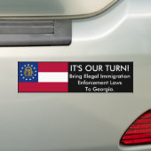 それは私達の回転、ジョージアのバンパーステッカーです バンパーステッカー (車上)