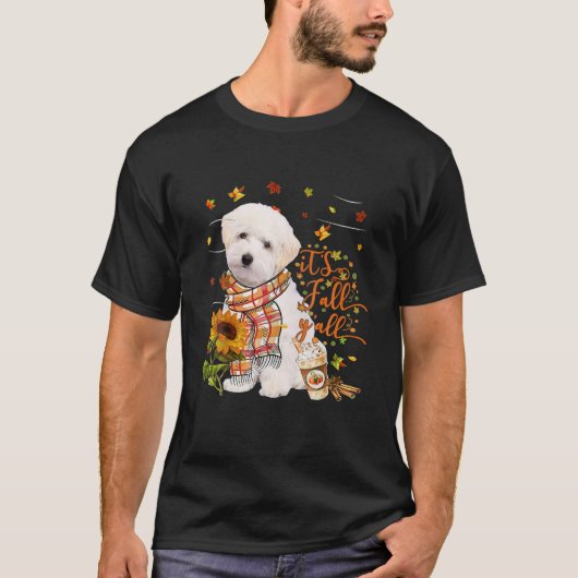 それは秋Yすべてのマルティポ犬の感謝祭 Tシャツ (正面)