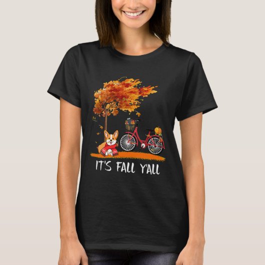 それは秋YすべてのDachshund秋の衣装 Tシャツ (正面)