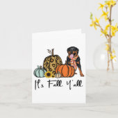 それは秋Y'allイエローロットワイラードッグレオパポンプ カード (黄色い花)