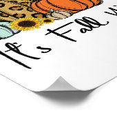 それは秋Y'allイエローロットワイラードッグレオパポンプ ポスター (角)