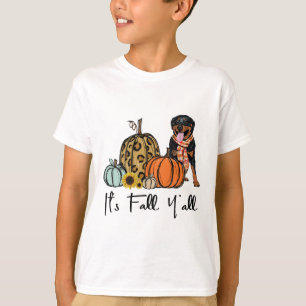 それは秋Y'allイエローロットワイラードッグレオパポンプ Tシャツ