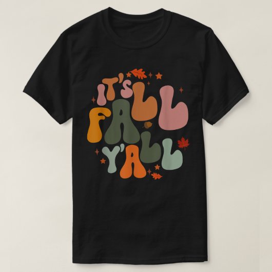 それは秋Y'all秋の葉女の女性に戻るScho Tシャツ (デザイン正面)