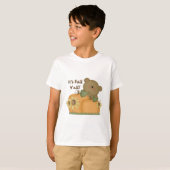 "それは秋Y'all"秋のテディベアKid's Tシャツ (正面フル)