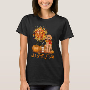 それは秋Y'all Golden Retriever Dog Halloween Tha Tシャツ