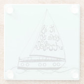 それは移動する時間です ガラスコースター (裏面)