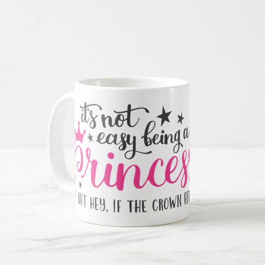 それは簡単ではないプリンセスマグ コーヒーマグカップ (正面左)