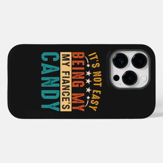 それは簡単ではない私の婚約者の腕のキャンディおもしろい Case-Mate iPhoneケース (裏面 (横))