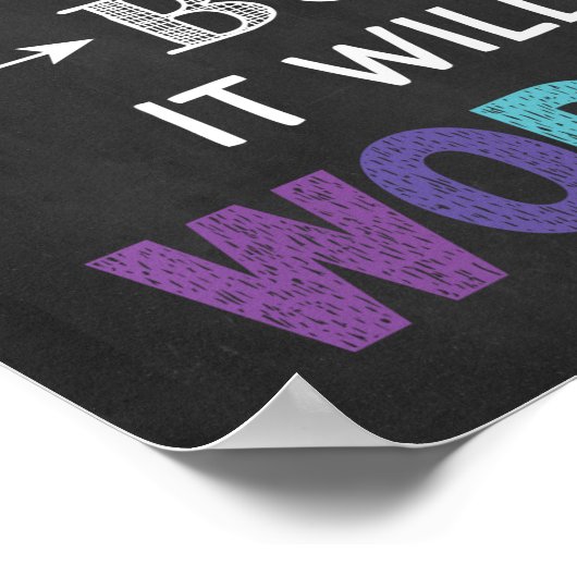 それは簡単ではなく、Itの成長マインドセットの価値がある ポスター (角)