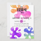 それは粘着物の時間誕生日のパーティの招待状です 招待状 (正面)