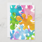 それは粘着物の時間誕生日のパーティの招待状です 招待状 (裏面)