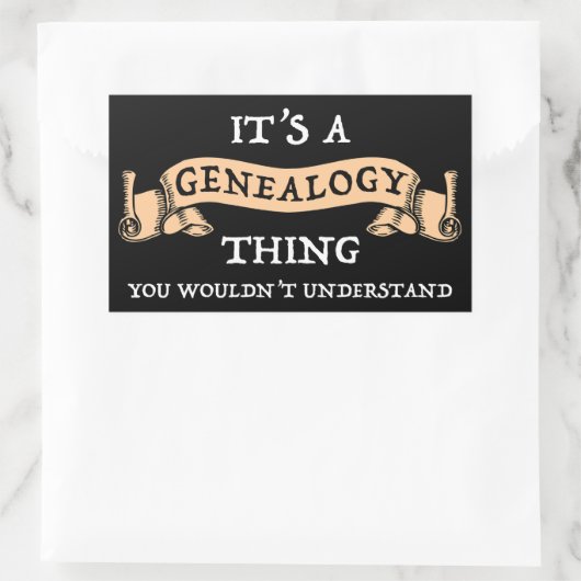 それは系図学の事だ – あなたは理解しないだろう 長方形シール (バッグ)