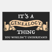 それは系図学の事だ – あなたは理解しないだろう 長方形シール (正面)