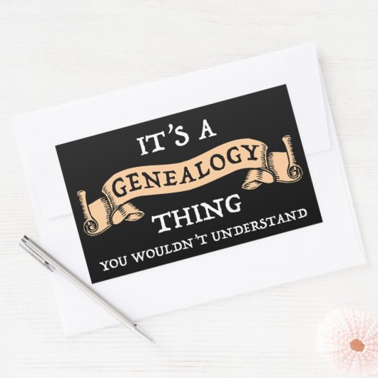 それは系図学の事だ – あなたは理解しないだろう 長方形シール (封筒)