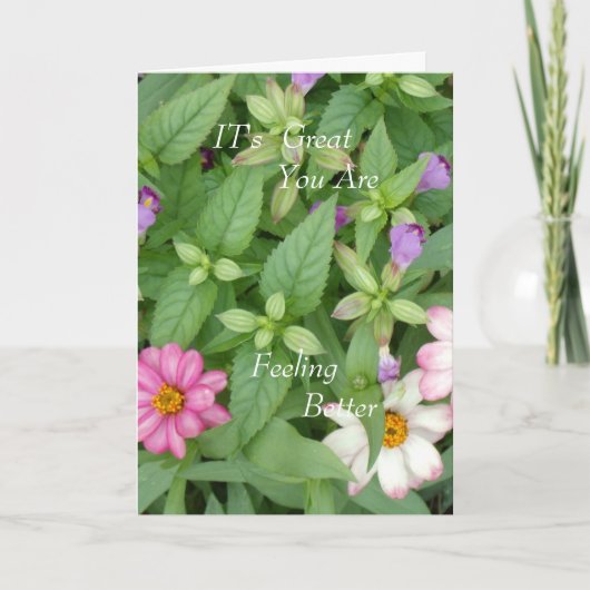 それは素晴らしいですよりよく感じています カード (正面)