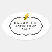 それは結婚式の引き出物ブライダルシャワー 楕円形シール (正面)