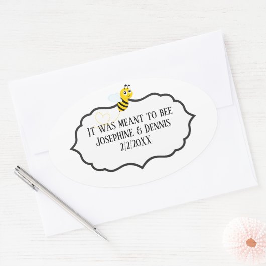 それは結婚式の引き出物ブライダルシャワー 楕円形シール (封筒)