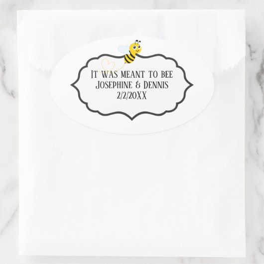 それは結婚式の引き出物ブライダルシャワー 楕円形シール (バッグ)