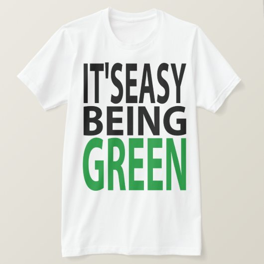 それは緑である簡単です Tシャツ (デザイン正面)