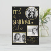 それは美しい人生の黒い金ゴールドスターズの休日 招待状 (スタンド正面)