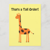それは背の高いオレンジキリンおもしろいアニメだ ポストカード (正面)