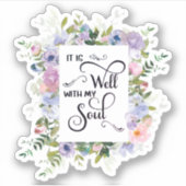 それは良い紫色のフローラフレームのシール シール (正面)