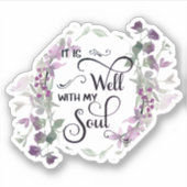 それは良い紫色のフローラフレームのシール シール (正面)