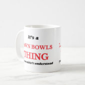 それは芝生ボールの事、理解しませんです コーヒーマグカップ (正面左)