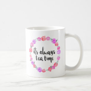 それは茶時間花柄のマグ常にです コーヒーマグカップ