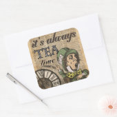 "それは茶時間"帽子屋辞書の芸術常にです スクエアシール (封筒)