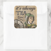 "それは茶時間"帽子屋辞書の芸術常にです スクエアシール (バッグ)