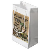 "それは茶時間"帽子屋辞書の芸術常にです スモールペーパーバッグ (裏面アングル)