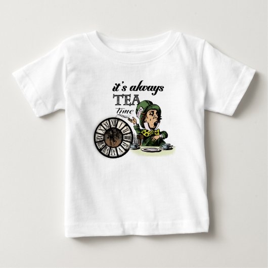 "それは茶時間"帽子屋辞書の芸術常にです ベビーTシャツ (正面)