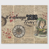 "それは茶時間"帽子屋辞書の芸術常にです ラッピングペーパー (フラット)