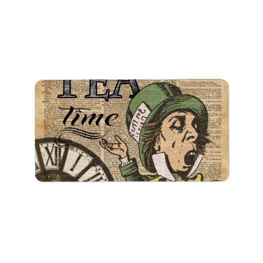 "それは茶時間"帽子屋辞書の芸術常にです ラベル (正面)