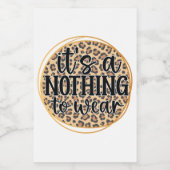 それは衣服に何もない フードラベル (シングルラベル)