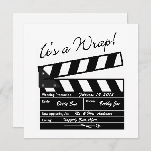 それは覆いです-映画結婚式の写真は感謝していしています サンキューカード (正面/裏面)