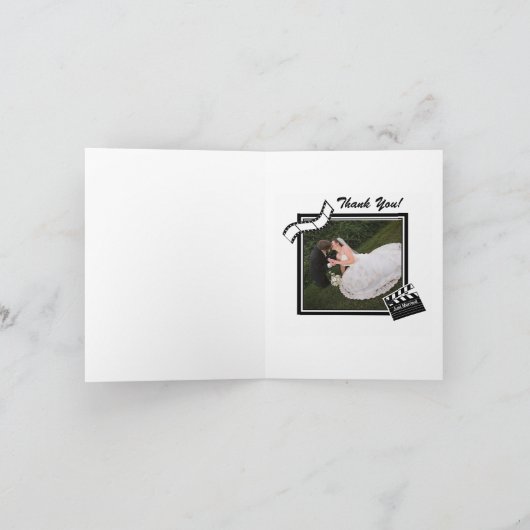 それは覆いです-映画結婚式の写真は感謝していしています サンキューカード (内部)