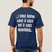 それは言います--暗い--固定 Tシャツ (裏面)