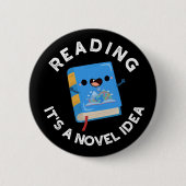 それは読新しいアイディアブックパおもしろいン・ダークBGだ 缶バッジ (正面)