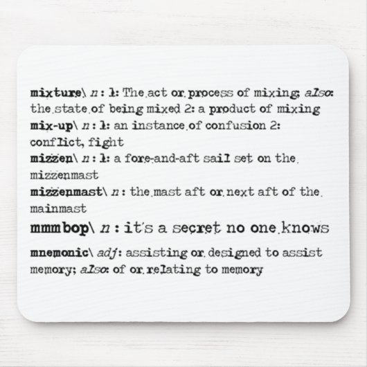 それは誰も知らない秘密です! マウスパッド (正面)