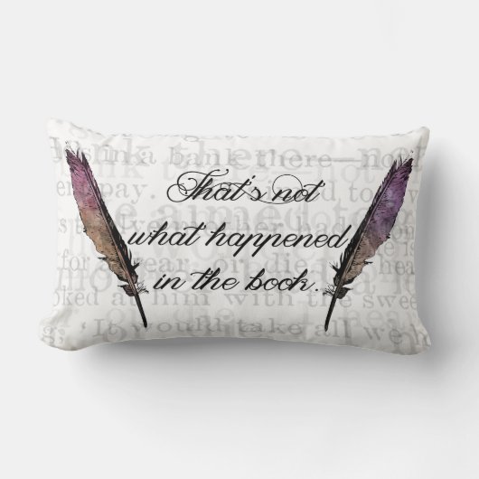 それは起こったこと本でではないです ランバークッション (正面)