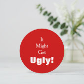 それは醜い粘着性のセーターのクリスマス・パーティを得るかもしれません 招待状 (スタンド正面)