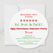 それは醜い粘着性のセーターのクリスマス・パーティを得るかもしれません 招待状 (裏面)