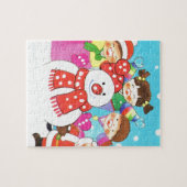 それは雪の時間です! メリークリスマス、雪の子供 ジグソーパズル (横)